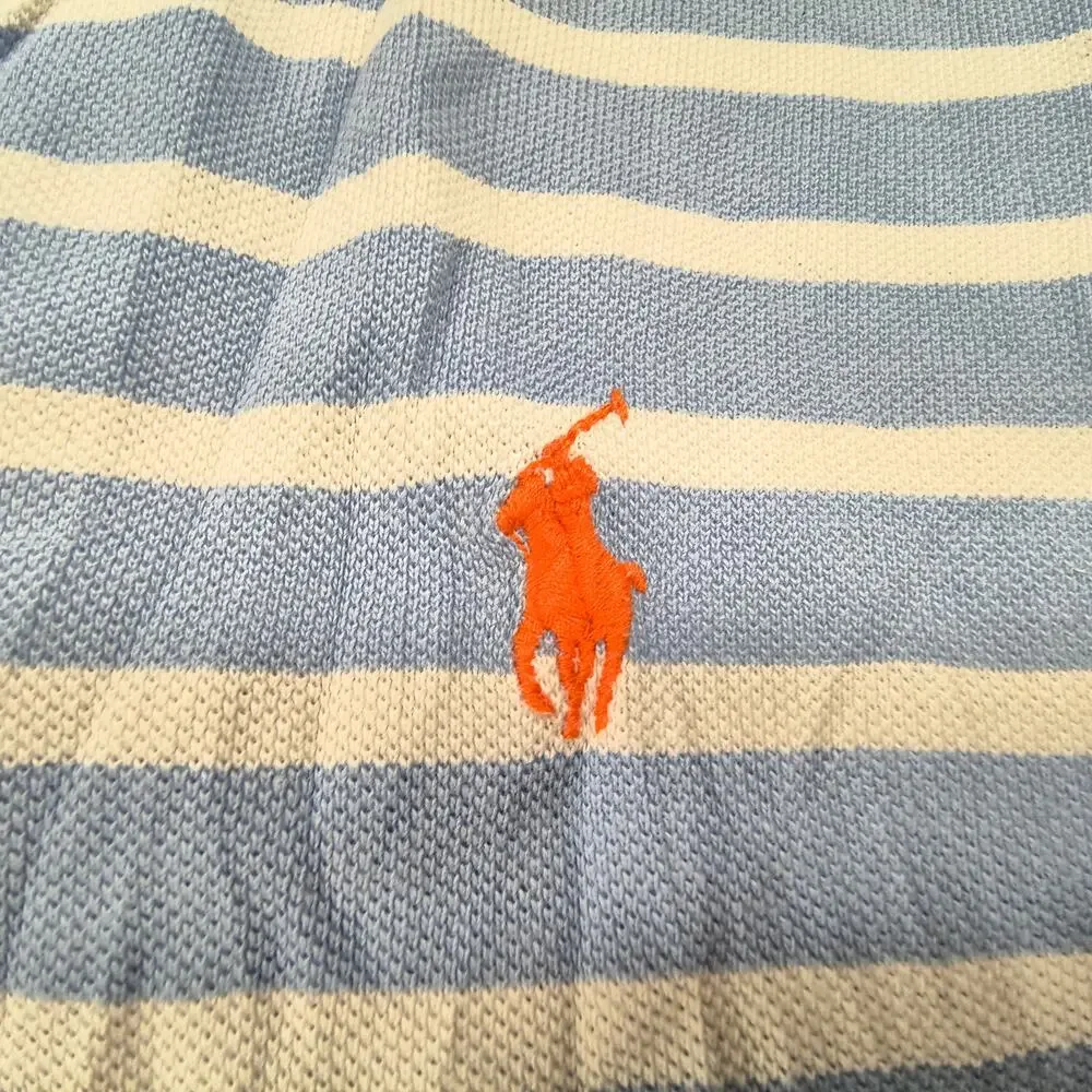Polo by Ralph Lauren Short Sleeve Collared Polo Shirt Mens Size S Blue White